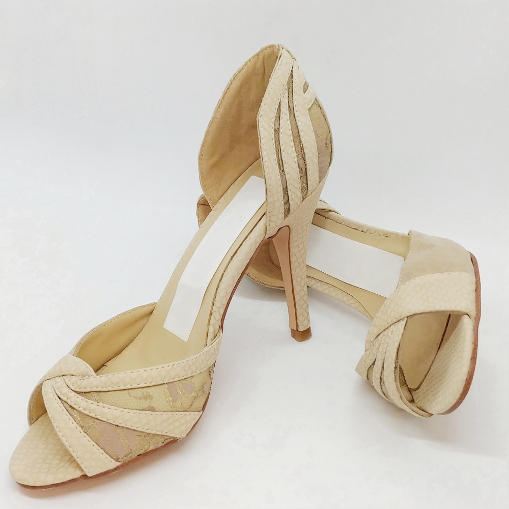 Wedding/Bridal Peep-toe d'Orleans Pump sz 39
